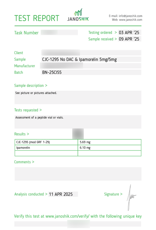 CJC-1295 zonder DAC + Ipamorelin
